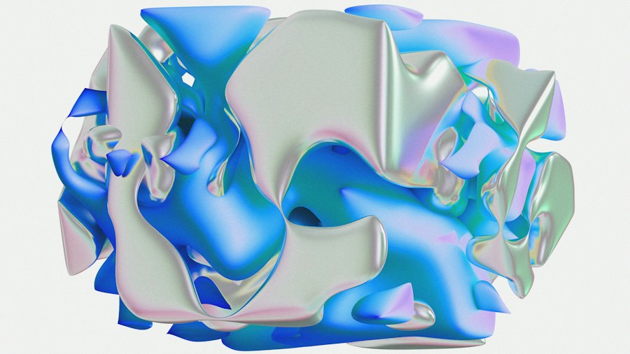 Sphere Speaker with an iridescent shell